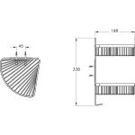 VitrA Base 400 Двоен Полице Мат Црн A4416036
