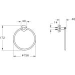 Vitra Base 200 Хром прстен за крпи A44101