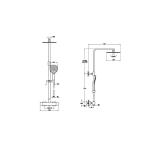 Artema AquaHeat Bliss S 230 Termostatski Tuš Sistem Hrom A47202
