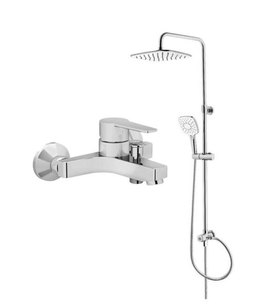 Artema Nora S Батерија за Бања A42870 и Artema Ls20 Joy 3S Сет за Надглавен Туш A45787