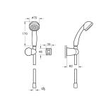 Artema Solo C 1F Туш за капење Комплет Кром A45675