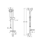 Artema Solo C Лизгачки Хром Рачен Туш Сет Комплет A45676