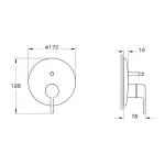 A42895 Оригин Класик Вграден Смесител за Бања (Група за Поставување на Мазилка)