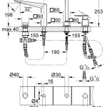 Grohe Allure Brilliant Четири-дупки вана батерија - 19787dc1