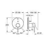Grohe Essence 2-во Двосмерно Превртувачко Смесувачко за Бања со Една Рачка - 24167da1