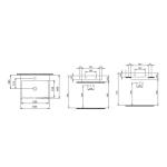 Bocchi Scala 60 цм Сјајно бело мивало за плоча 1077-001-0126