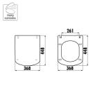 Creavit Elegant Бела Споро Затворање Тоалетна Даска