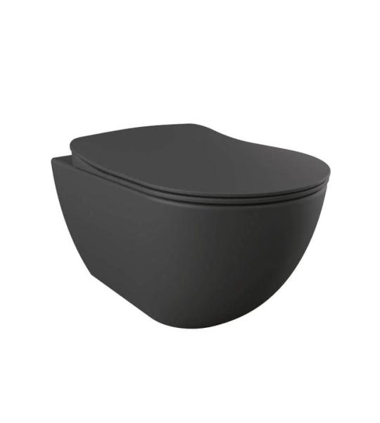 Креавит Фри Рим-Оф Мат Антрацит Каналеска Висечка ВЦ Шоља и Дуропласт Бавно Затворање Капак