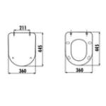 Креавит Фри Рим-Оф Мат Антрацит Каналеска Висечка ВЦ Шоља и Дуропласт Бавно Затворање Капак
