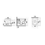 Креавит Фри Рим-Оф Мат Антрацит Каналеска Висечка ВЦ Шоља и Дуропласт Бавно Затворање Капак