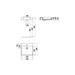 Creavit Next Маса за умивање квадратна 50*50см Бела NX255-00CB00E-0000