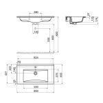 Creavit Водена Мијалник со Кабинет 85 cm Бела SU085-00CB00E-0000