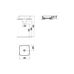 Creavit Ultra Квадратен Плочест Чинија Лавабо 40 цм Мат Капучино UL040-00CM00E-0000