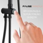 Fause Комплет за Туш Пренасочувач Вентил Црн KY110-B