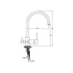 GPD Мијалник Батерија со Излез за Прочистена Вода Црна MAR70-S