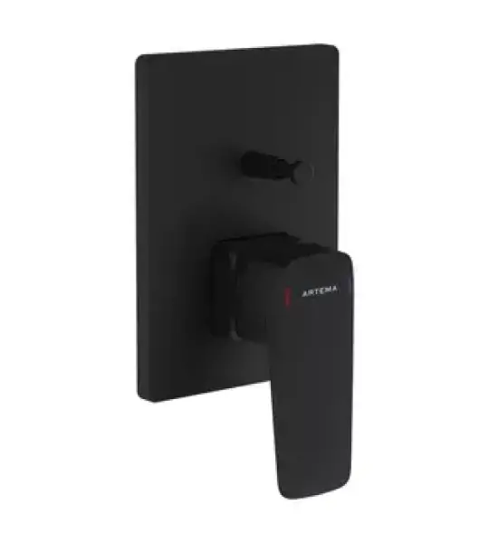 Artema Root Square вграден санитарен батерија во мат црна боја A4275236
