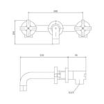 Fause Вградена Батерија за Лавабо од Ѕид KDA102