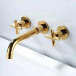 Fause Вградна Ѕидна Батерија за Лавабо Златна Gold KDA102-G