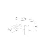Вграден смесител за умивалник на фалшивата стена KDA103