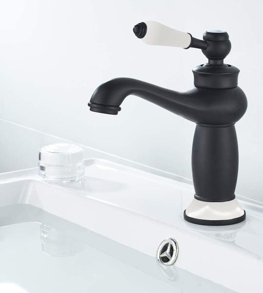 Fause Rustik Чесалка за умивалник Винтиџ Црна KLB100-B