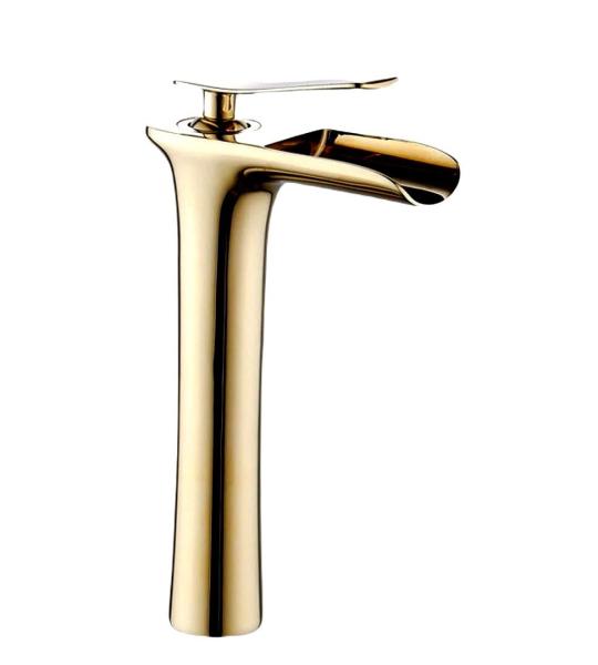 Fause висок чешал лавабо батерија водопад злато Gold KSL102-G