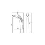 Fause Висок Чешма Лавабо Слушалка Лист Црна КСЛ103-Б