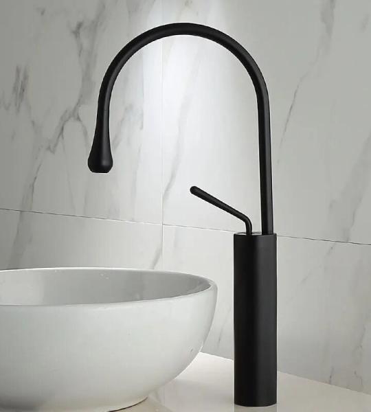 Fause Висока Чинија за Мијалник Батерија Pelicano Црна KSL105-B