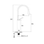 Fause Висока Чинија за Мијалник Батерија Pelicano Црна KSL105-B