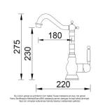 Fause Рустикална Мијалник Батерија Винтиџ KTE100