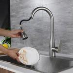 Fause Спирална Мијалник Батерија Pull Down 3 Функции Четка Никел KTE125-BR