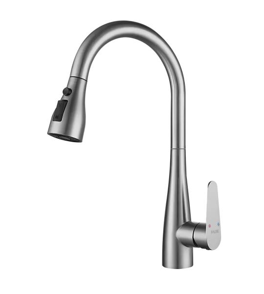 Fause Спирална Мијалник Батерија Pull Down 3 Функции Четка Никел KTE125-BR