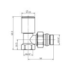 Fause Радијаторска вентил за пешкир Боцна тип 1/2'' Црна KVN101-B