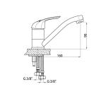 GPD Вртечка батерија за умивалник Adrio MDL120