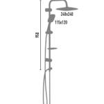 Монавит Блек Робот Сет за Туш, Прскалка, Горен Туш MVT3015