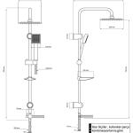 MONAVIT Fast Black Robot Комплет за туш, Прскалка, Горен Туш MVT3035