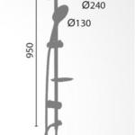 Monavit Slim Jet Црн Роботски Душ Сет, Прскање, Врвен Душ