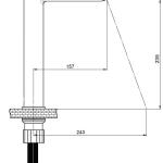 GPD врвен моноблокски сифон за умивалник Гилдо црн MSL165-S