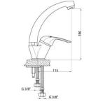 Единствен кран за умивалник Adrio MTL120