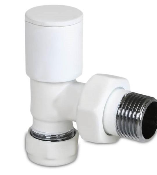 Радијатор вентил за пешкир бела со PEX излез