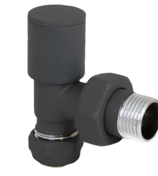 Радијаторска Вентил за Пешкир Антрацит Сива со PEX Излез