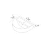 Туркоаз Бела купатилска умивалник 35*45 см.