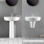 Turkuaz Bella Лавабо за купатило 45*55 см (Бела со долги нозе)