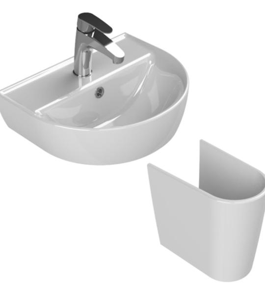 Туркоаз Бела Бања Лавабо 45*55 см (Бела Полу-стапало)