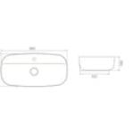 Туркуазен Cerastyle Aqua плочеста чинија за умивање за плочести топ 80x40 см.