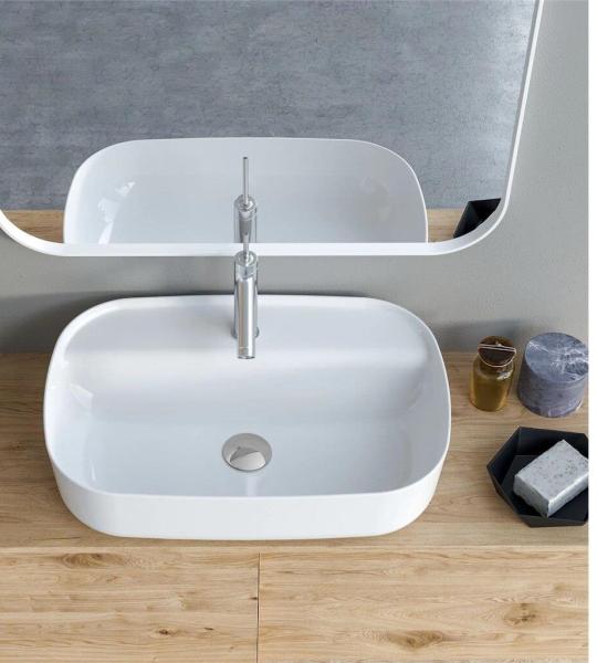 Туркуазен Cerastyle Aqua плочеста чинија за умивање за плочести топ 80x40 см.