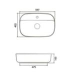 Туркоазен Церастајл Аква Плочеста Перивалник за Плоча 60x40 см.