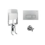 Туркуазен Cerastyle City Rimless без канали за вешање тоалет со вграден резервоар Bella капак за целосен комплет.