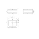 Хера Плочеста мивка за маса 48*48 см.