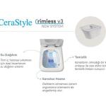 Turkuaz CeraStyle Ibiza Rimless Висечки Тоалет и Ibiza UF Slim Споро Затворање Капак