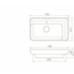 Лал Плочеста Плочеста Лавабо 70*42 см.